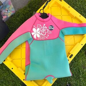 Billabong One Piece Swimwear Pink and Green